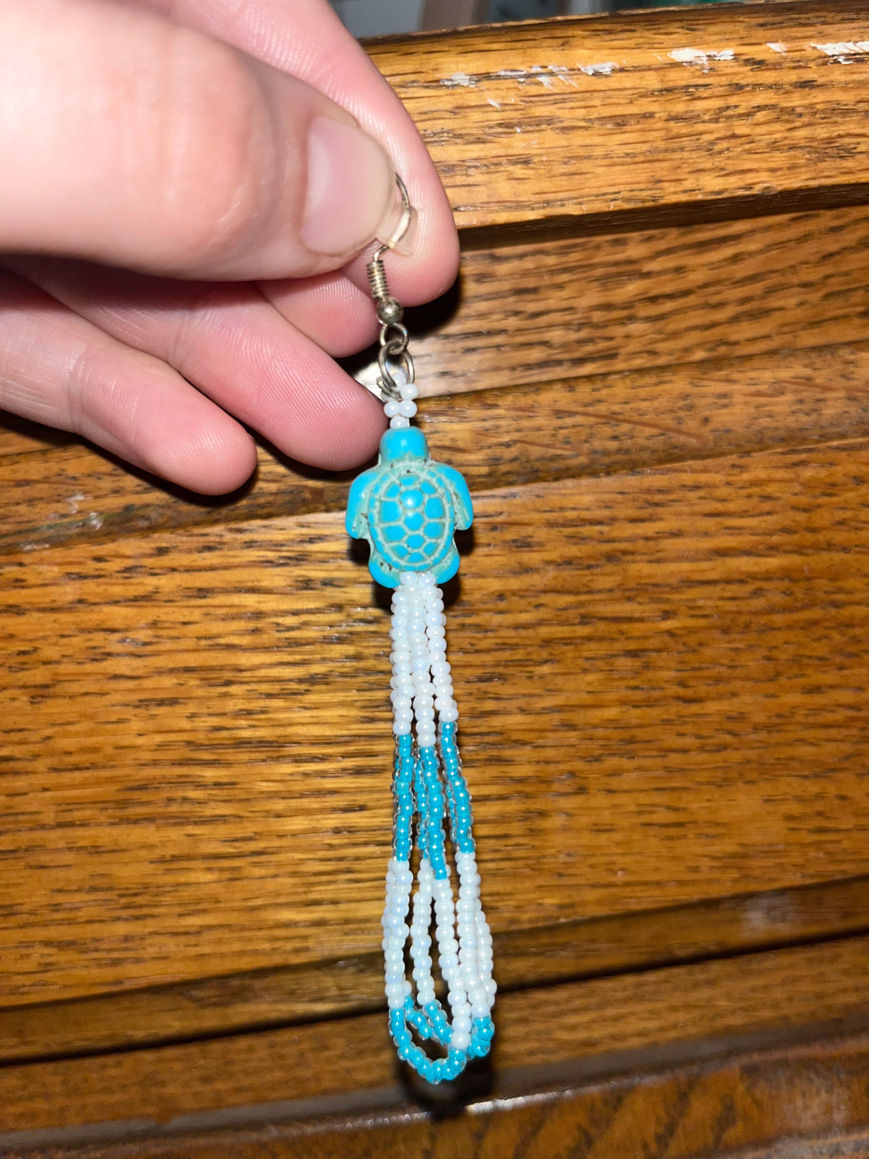 Sea Turtle Fringe Tassel Earrings